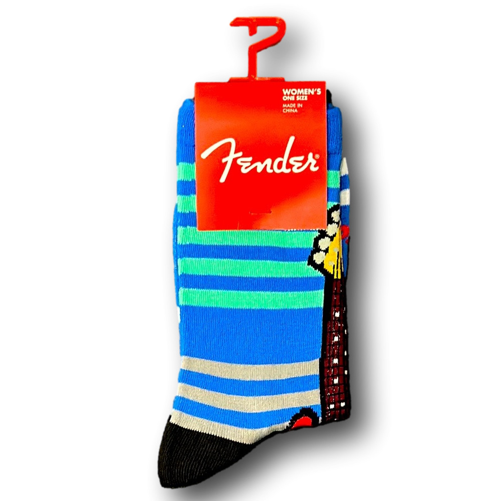 3/$20 Fender Electric Guitars Funny Novelty Crew Socks - NWT